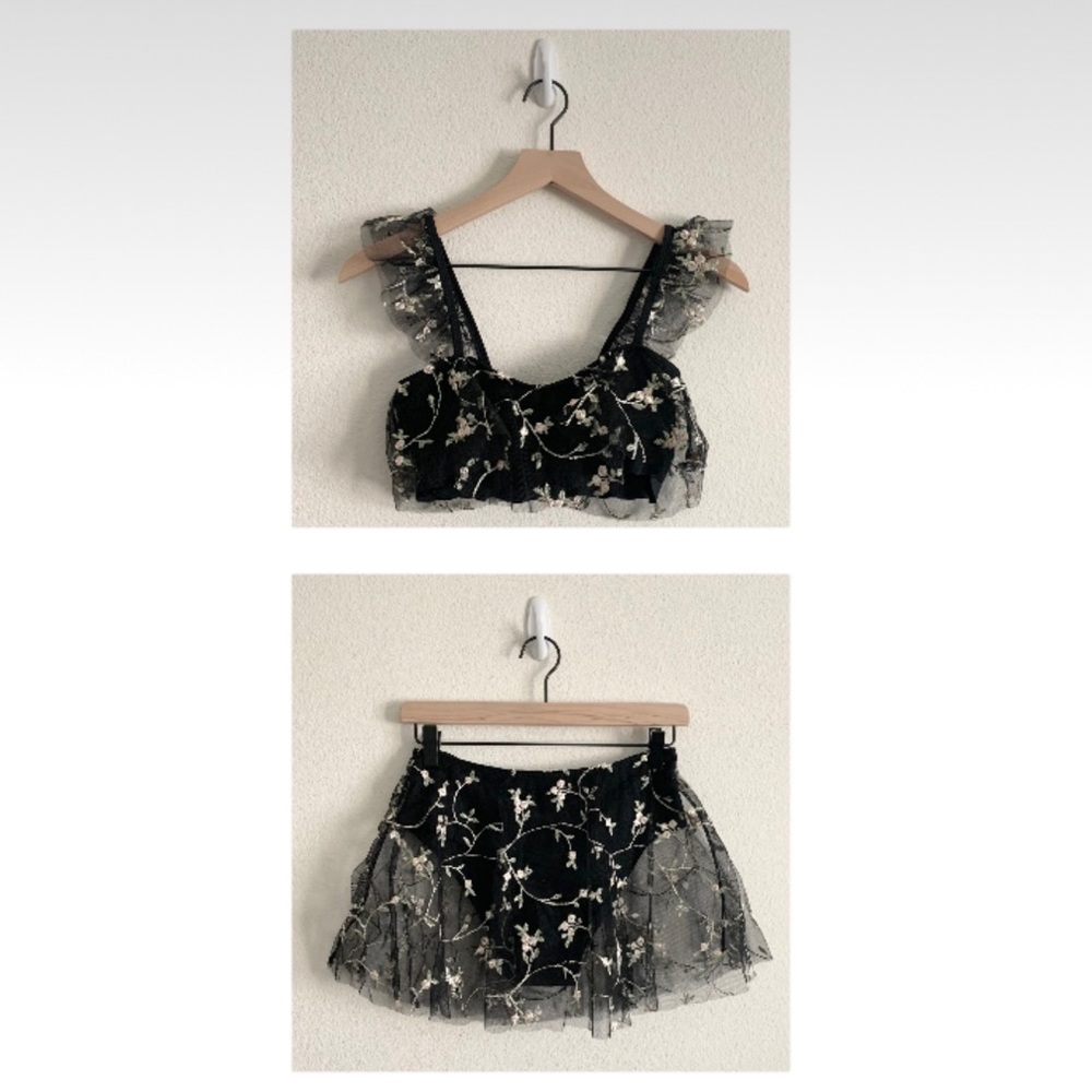 Floral Embroidered Bikini